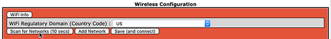 WiFi configuration WiFi configuration